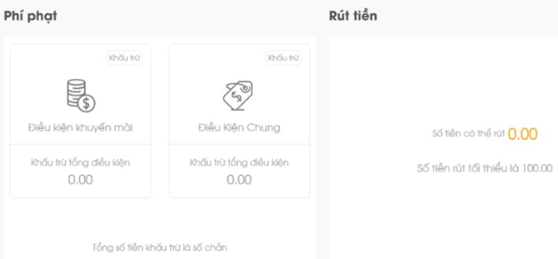 Tiến hành rút tiền từ tài khoản Ga6789 về tài khoản ngân hàng người chơi